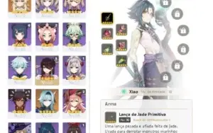 Conta Genshin AR53 Xiao+Jade, Diluc, Keqing, Eula,+2livros5*