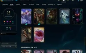 CONTA COM 55 SKINS, 117CHAMPS, CONTA UNRAKED DE BRINDE