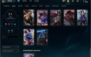 CONTA COM 55 SKINS, 117CHAMPS, CONTA UNRAKED DE BRINDE