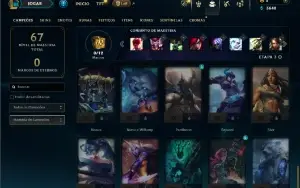 Bronze 2 com 55 Champs e 10 Skins