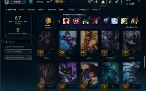 Bronze 2 com 55 Champs e 10 Skins