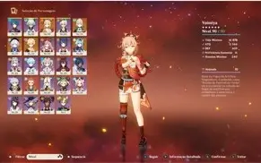 AR54 Eula + espadão 5* + Yoimiya + Jean C1 + Qiqi