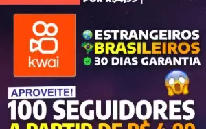 [MAIS VENDIDO] 100 Seguidores KWAI por apenas R$ 4,99