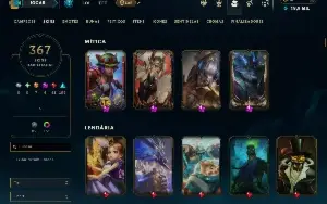 Conta Lol Full Acesso| Lv 780 | Todos Os Campeões |367 Skins
