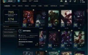 Conta diamante 4 com TODOS os champs e 242 skins ( MAIN JG )