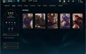 Conta diamante 4 com TODOS os champs e 242 skins ( MAIN JG )