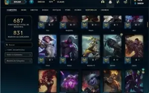 Conta GOLD 4 com muito skins
