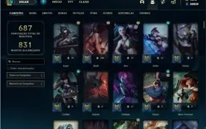 Conta GOLD 4 com muito skins