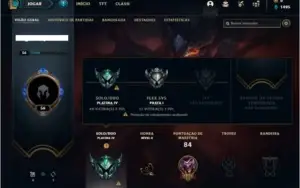 Conta platina 4 com 4 skins e 26 champs