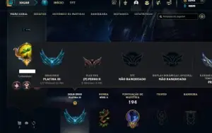 Platina 3 com 120 Champs e 89 Skins + 2000 RP ( TOP / JG )