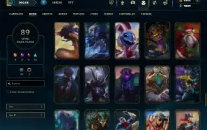 Platina 3 com 120 Champs e 89 Skins + 2000 RP ( TOP / JG )