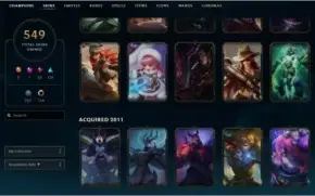 Conta nível 370 com 549 skins desde 2011