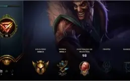 CONTA LEAGUE OF LEGENDS, OURO 2, SKINS e CAMPEÕES