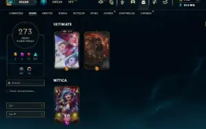 Diamante 3 com TODOS os champs e 273 Skins + 10 Vitoriosas