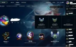 Conta league of legends diamante 5 flex, platina 5 solo/duo