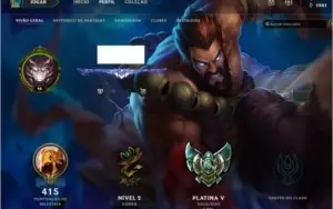 CONTA LEAGUE OF LEGENDS - BORDA DE DIAMANTE