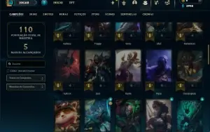 Mestre com 65 Champs e 21 Skins
