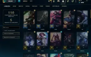 Mestre com 65 Champs e 21 Skins