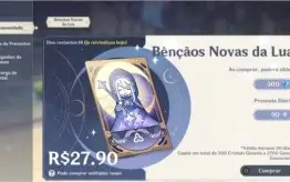 Diluc + Klee + 2x Arma 5* (Túmulo do Lobo + Oração) +10kgema