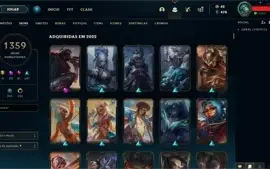CONTA LOL COM TODAS AS SKINS(1359 ATÉ O MOMENTO)