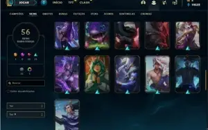 Conta bronze 4 com 92 Champs e 56 Skins ( mais de 50 jogos )