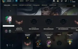 Conta bronze 4 com 92 Champs e 56 Skins ( mais de 50 jogos )
