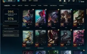 Conta bronze 4 com 92 Champs e 56 Skins ( mais de 50 jogos )