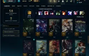 Unranked com 50 Champs e 11 Skins ( ex bronze )