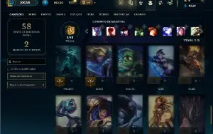 Unranked com 50 Champs e 11 Skins ( ex bronze )