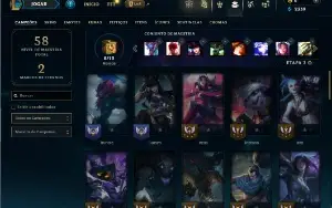 Unranked com 50 Champs e 11 Skins ( ex bronze )