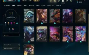 Unranked com 50 Champs e 11 Skins ( ex bronze )