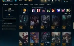 Unranked com 50 Champs e 11 Skins ( ex bronze )