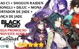 CONTA XIAO C1 + JADE  ZHONGLI + RAIDEN + DILUC + MONA / AR55