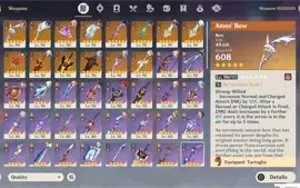 AR59|RAIDEN C3|EULA C1|AYATO| 20 chars 5* | 18 Armas 5*