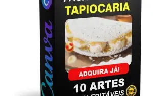 Pack Canva Tapiocaria - 10 Artes Editáveis