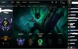 Conta LOL Diamante IV mmr alto, com 128 skins barato