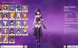 Genshin impact - 4 personagens 5⭐