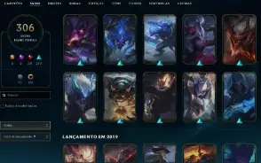 Platina 3 com TODOS os champs e 308 Skins + UrfWick
