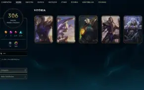 Platina 3 com TODOS os champs e 308 Skins + UrfWick