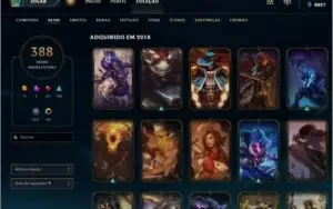 Conta League of Legends - 388 Skins - Diamante V
