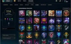 Conta League of Legends - 388 Skins - Diamante V