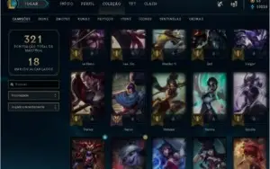 Conta Prata 3 - 75 Champs - 23 Skins - 70 ìcones e 14 Senti.