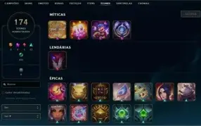 conta lol platina 4 com emotes de grão mestre 105 skins