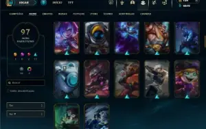 Bronze 3 com 120 Champs e 97 Skins + Blitz Enferrujado