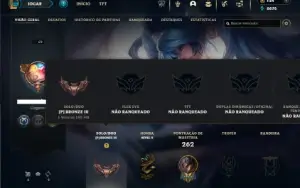 Bronze 3 com 120 Champs e 97 Skins + Blitz Enferrujado