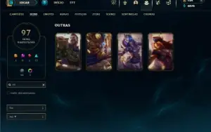 Bronze 3 com 120 Champs e 97 Skins + Blitz Enferrujado