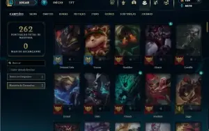 Bronze 3 com 120 Champs e 97 Skins + Blitz Enferrujado
