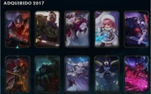 CONTA LOL OURO V (SOLOQ) COM SKINS