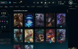 Conta LoL Full Acesso com 128 skins + 1 ultimate