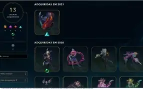 CONTA LEAGUE OF LEGENDS+200 SKINS + CONTA VALORANT BUTTERFLY